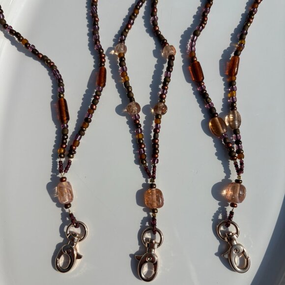 NEW HANDMADE | Beaded Lanyard | ID Badge Card Holder | Teacher Nurse Gift - Picture 7 of 11